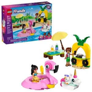 LEGO Friends Unicorn & Flamingo Pool Party Pretend Play Building Toy - Creative